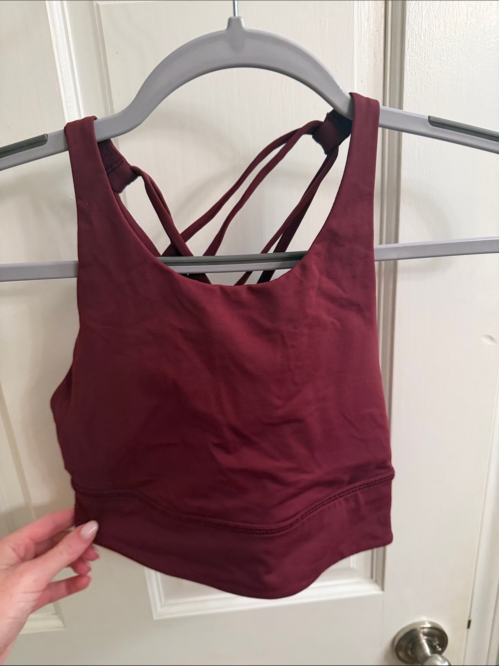 Women's Strappy Back Crop Tank - Burgundy - Lululemon
